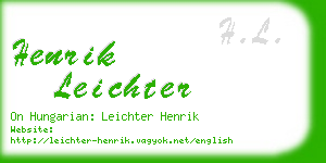 henrik leichter business card